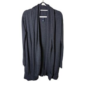 GAP Charcoal 100% Merino Wool Cardigan Size XS/S Cozy Minimalist Lightweight